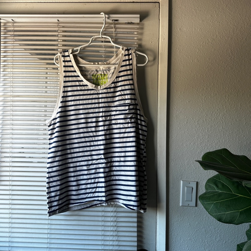Madewell x Skargorn oversized boxy striped muscle tank